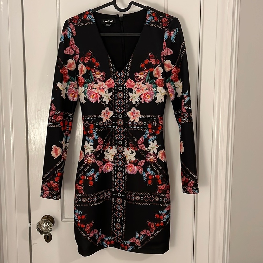 LONG SLEEVE MINI DRESS BY BEBE